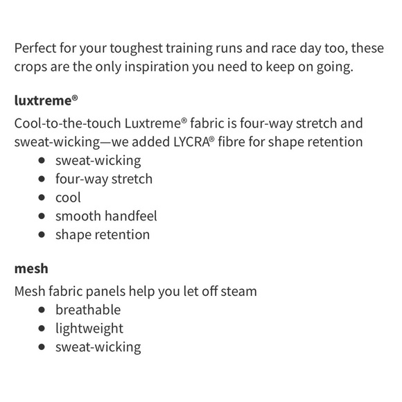 LULULEMON Run Inspire Crop II - Luxtreme + Mesh - Picture 15 of 16